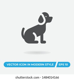 Dog vector icon, simple sign for web site and mobile app.