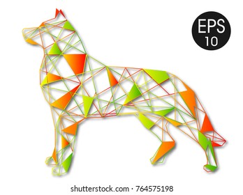 Dog Vector illustration. 2018 new year. Happy New Year background for your design