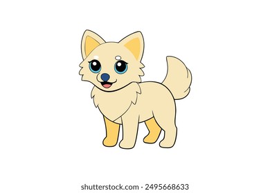 Dog Vector Illustration Cartoon, Clipart and Line Art Designs for Print