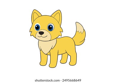 Dog Vector Illustration Cartoon, Clipart and Line Art Designs for Print