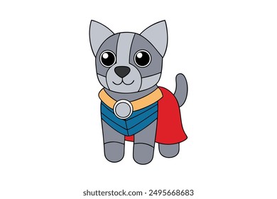 Dog Vector Illustration Cartoon, Clipart and Line Art Designs for Print