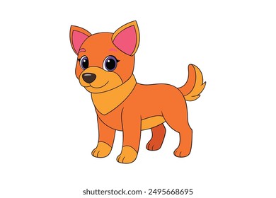 Dog Vector Illustration Cartoon, Clipart and Line Art Designs for Print