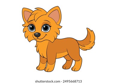 Dog Vector Illustration Cartoon, Clipart and Line Art Designs for Print