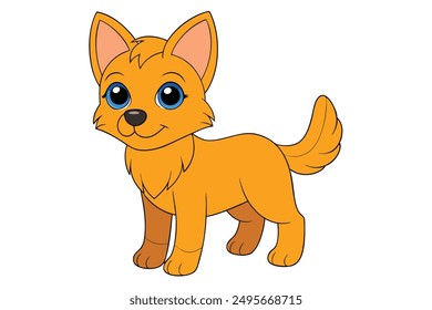 Dog Vector Illustration Cartoon, Clipart and Line Art Designs for Print