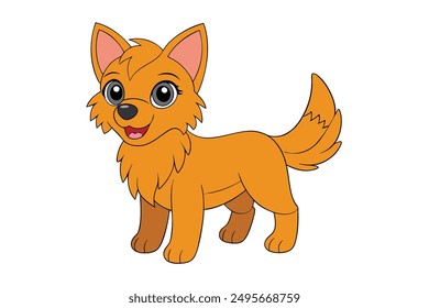 Dog Vector Illustration Cartoon, Clipart and Line Art Designs for Print