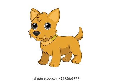 Dog Vector Illustration Cartoon, Clipart and Line Art Designs for Print