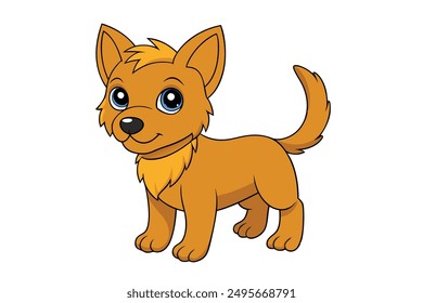 Dog Vector Illustration Cartoon, Clipart and Line Art Designs for Print