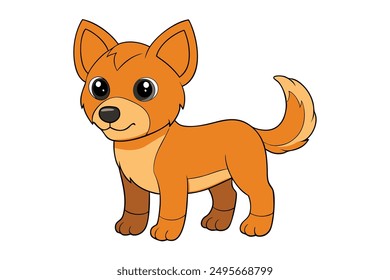 Dog Vector Illustration Cartoon, Clipart and Line Art Designs for Print