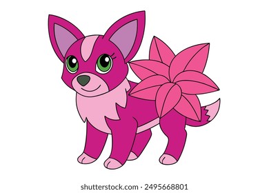 Dog Vector Illustration Cartoon, Clipart and Line Art Designs for Print