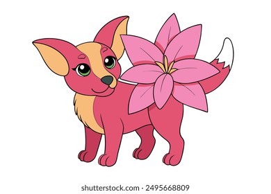 Dog Vector Illustration Cartoon, Clipart and Line Art Designs for Print