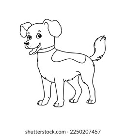 Dog vector illustration. Cartoon dog. farm dog hand draw isolated.