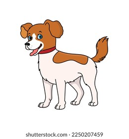 Dog vector illustration. Cartoon dog. farm dog hand draw isolated.