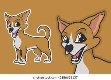 dog vector illustration cartoon style