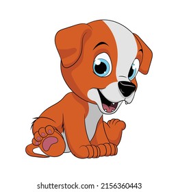 Ilustración vectorial de perro para diseño