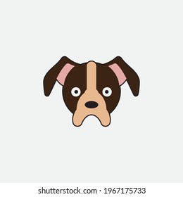 plantilla de icono de diseño de ilustración de vector de perro