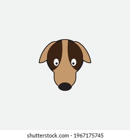 plantilla de icono de diseño de ilustración de vector de perro