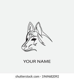 dog vector illustration design icon logo template
