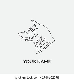 dog vector illustration design icon logo template
