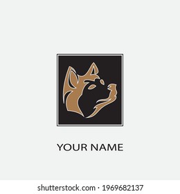 dog vector illustration design icon logo template