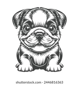 dog vector illustration design template white background