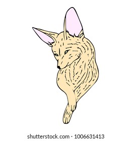 Dog vector illustration. Doodle style. Design, print, logo, decor, textile, paper.