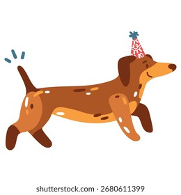 Ilustración vectorial de perro. Diseño minimalista plano. Ilustración editable para el Web, móvil, impresión