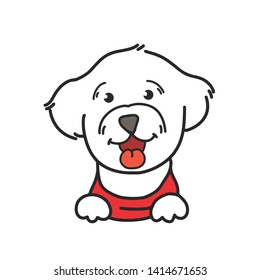 Dog vector illustration handrawn style 