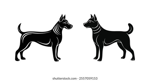 Dog vector illustration isolated with a white background.