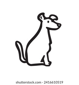 Dog Vector Illustration Line Drawing EPS