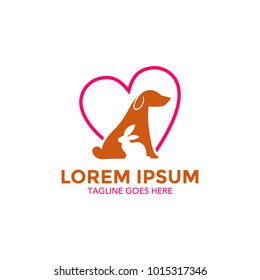 Dog vector illustration logo. love your pet day celebration. editable