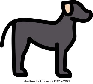 Dog Vector illustration on a transparent background.Premium quality symmbols.Stroke vector icon for concept and graphic design