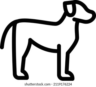Dog Vector illustration on a transparent background.Premium quality symmbols.Stroke vector icon for concept and graphic design