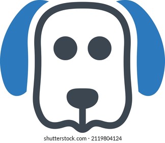 Dog Vector illustration on a transparent background.Premium quality symmbols.Glyphs vector icon for concept and graphic design.