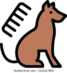 Dog Vector illustration on a transparent background.Premium quality symmbols.Stroke vector icon for concept and graphic design