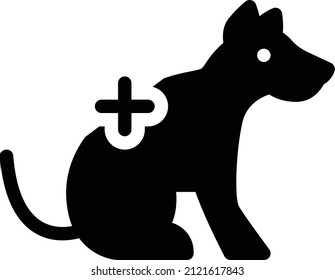 Ilustración del vector de perro en un fondo transparente.Símbolos de calidad premium.Icono vector glifos para el concepto y diseño gráfico.