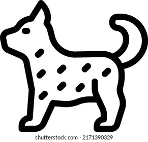 Hund, Vektorgrafik auf transparentem Hintergrund. Hochwertige Symbole. Dünne Vektorsymbole für Konzept und Grafikdesign. 
