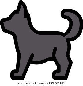 dog Vector illustration on a transparent background.Premium quality symmbols.Stroke vector icons for concept and graphic design.