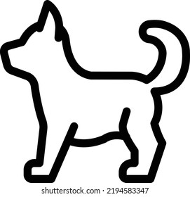 dog Vector illustration on a transparent background.Premium quality symmbols.Stroke vector icons for concept and graphic design.