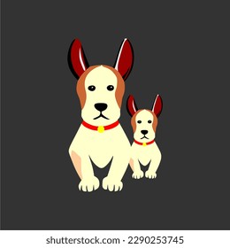 Dog vector illustration, puppy illustrations