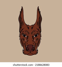 dog vector illustration specially made for advertising branding needs and so on
