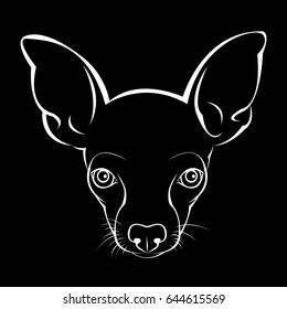 dog, vector, illustration, terrier, design, head, anima