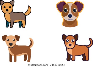  Dog vector illustration. This is an editable file.