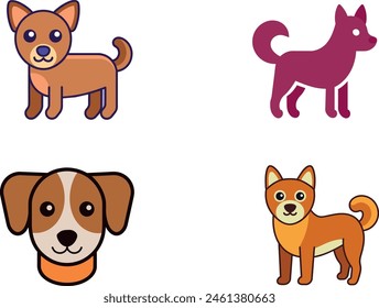  Dog vector illustration. This is an editable file.