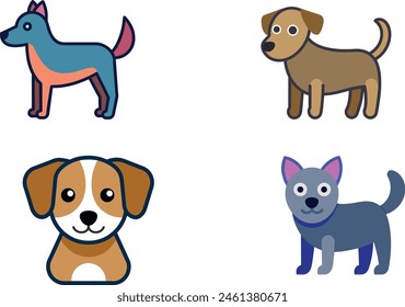  Dog vector illustration. This is an editable file.