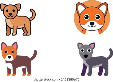  Dog vector illustration. This is an editable file.