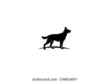 diseño de logotipo de ilustración vectorial de perro