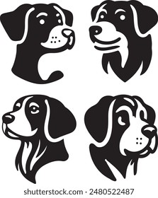 DOG vector image silhouette design