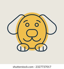 Dog vector isolated icon. Pet animal sign. Graph symbol for pet and veterinary web site and apps design, logo, app, UI