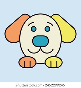 Icono de Vector de perro. Signo de animal doméstico. Símbolo gráfico para mascotas y Sitio web veterinario y diseño de App, logotipo, App, UI
