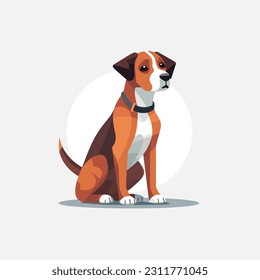 Dog vector isolated on white